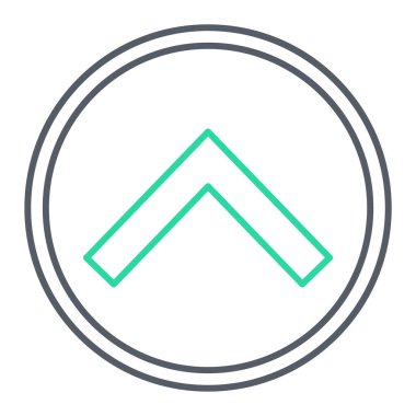 yukarı ok simgesi, vektör illüstrasyonu