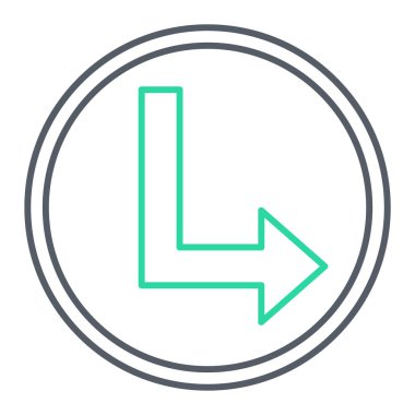 Modern b 'nin vektör illüstrasyonunda okun eksik simgesi