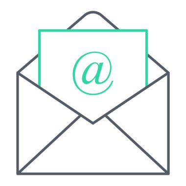 E- posta simgesi vektör illüstrasyonu