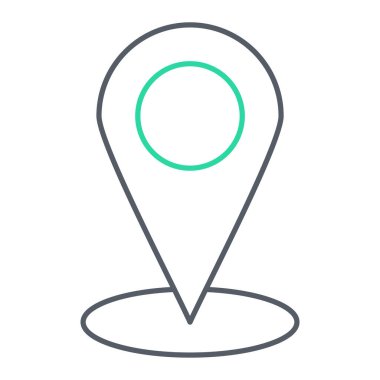 Harita işaretleyici simgesi. konum belirleyici sembol. GPS navigasyon işareti. izole vektör illüstrasyonu