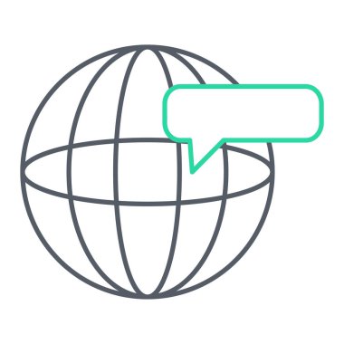 genel ağ çizgisi simgesi, vektör illüstrasyonu