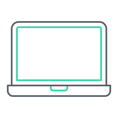 Dizüstü bilgisayar simgesi vektör çizimi