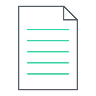 Belge. Web simgesi basit illüstrasyon