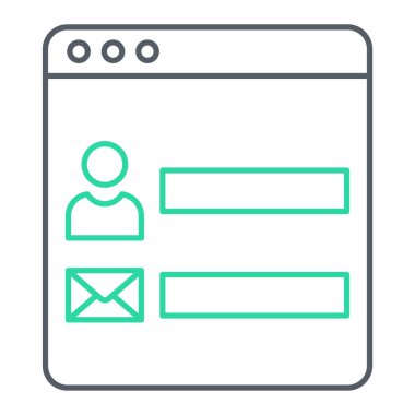 Tarayıcı simgesi. İnternet düğmesi. vektör illüstrasyonu