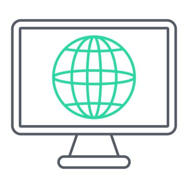 Lcd vektörü simgesi, illüstrasyon