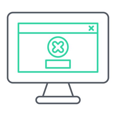 İşaretli bilgisayar monitörü, vektör çizimi