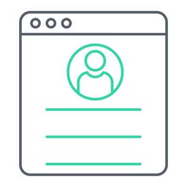 Web, vektör illüstrasyonu için kullanıcı arayüzü simgesi