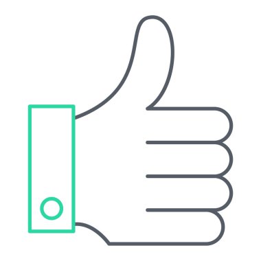 trend biçimi izole edilmiş arkaplanda başparmak simgesi