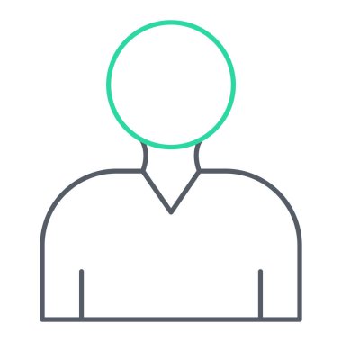 Erkek ikonu. kişi avatar insanlar ve kullanıcı teması. Yalnız tasarım. vektör illüstrasyonu