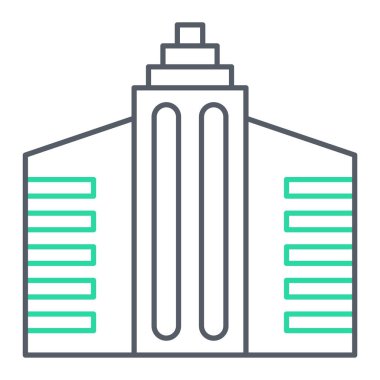 özet biçiminde bina simgesi arkaplanda izole edildi. vektör illüstrasyonu