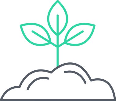 Bitki. Web simgesi basit illüstrasyon