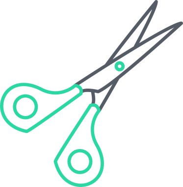 Makas. Web simgesi basit illüstrasyon