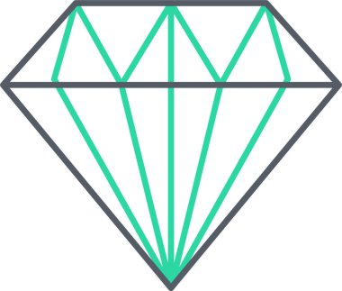 Elmas. Web simgesi basit illüstrasyon