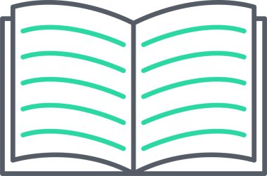 Kitap. Web simgesi basit illüstrasyon