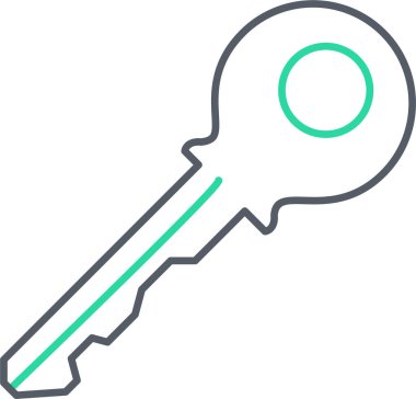 Anahtar. Web simgesi basit illüstrasyon