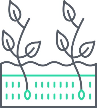 Yapraklı ağaç ve yaprak vektörü