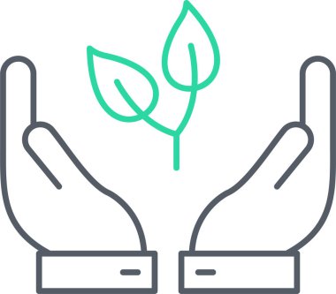 Satır vektöründe doğa simgesi