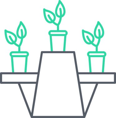 kap, bitkiler, bitki, ağaç, bahçe, bahçe, bahar, vektör illüstrasyonu