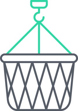 Alışveriş sepeti. Basit resimleme