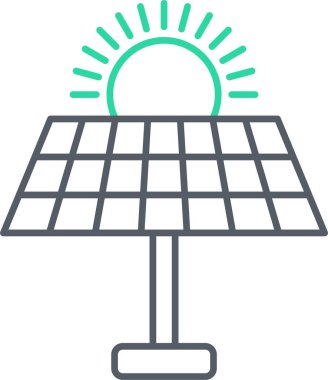 Güneş paneli. Basit resimleme