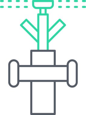 Bir bitki simgesinin vektör illüstrasyonu