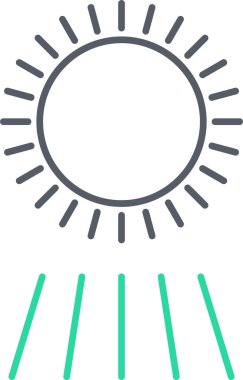 Güneş. Web simgesi basit illüstrasyon