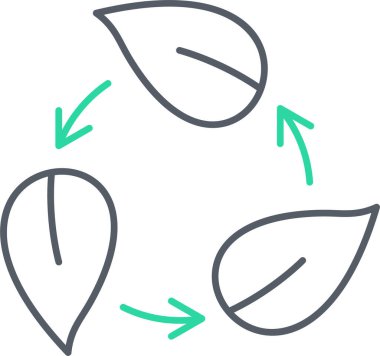 Yaprak simgesi, vektör illüstrasyonu