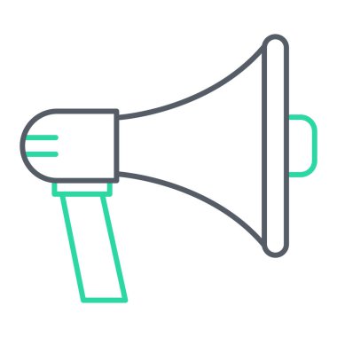 Megafon satırı simgesi, vektör çizim