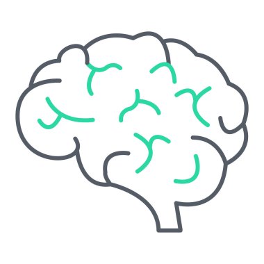 beyin ikonu vektör illüstrasyonu