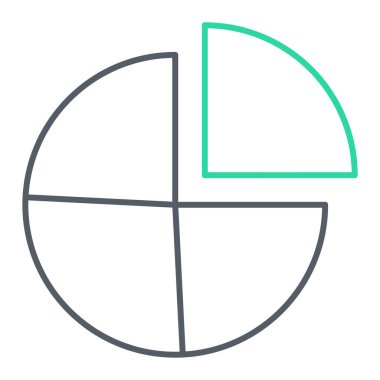 Pasta grafiği simgesi. vektör illüstrasyonu