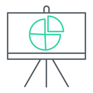 Sunum tahtası simgesi vektör illüstrasyonu