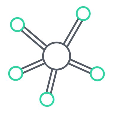 paylaşımcı vektör simgesi modern basit illüstrasyon