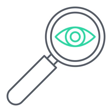 Büyüteç simgesi. özet arama vektörü sembolü.