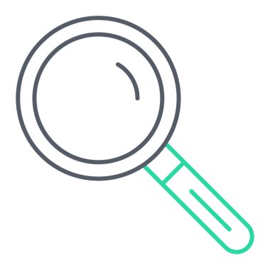 Büyütme cam vektör simgesi. Ara ve yakınlaştır işareti. izole resim