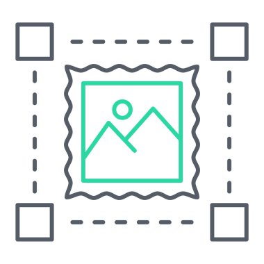 fotoğraf satırı simgesi, vektör illüstrasyonu