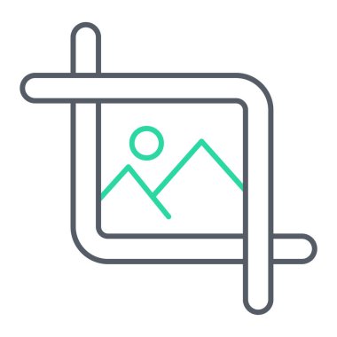 Bir resim simgesinin vektör illüstrasyonu