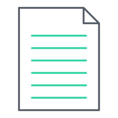 Belge. Web simgesi basit illüstrasyon