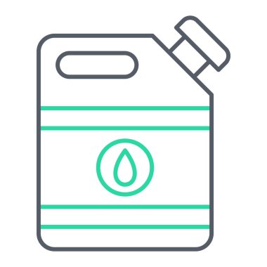 Gaz kutusu ikonu. Ağ için petrol vektör simgelerinin özet çizimi