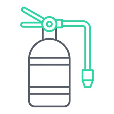 Yangın söndürme ikonu. Web için itfaiyeci kurtarma vektör simgelerinin özet çizimi