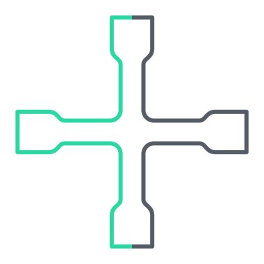 Ordu vektör ikonu. biçim düz sembol, beyaz renk, yuvarlak açılar, gri arkaplan