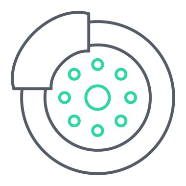 Beyaz arka plan üzerinde izole anahat tarzı pizza simgesi. Fast food simge vektör çizim.