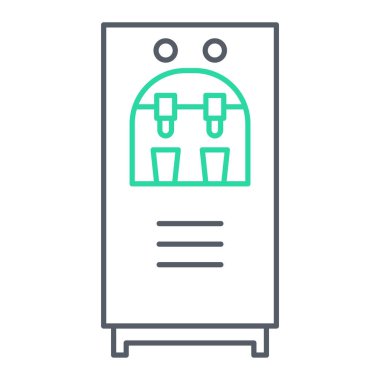 buzdolabı vektör simgesi modern basit çizgi illüstrasyonu