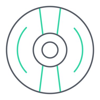 cd disk simgesi vektör illüstrasyonu