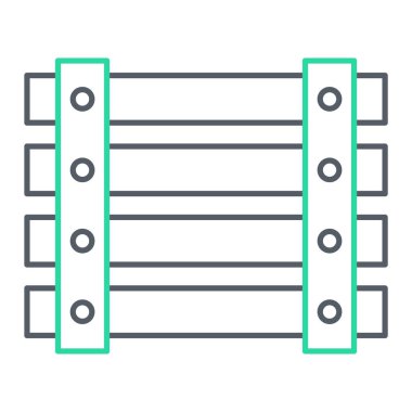 Ksilofon simgesi. Web için müzikal enstrüman vektör simgelerinin özeti