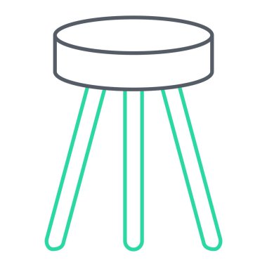 Su ısıtıcısı simgesinin çizgi çizimi. Web için eski teleskop vektör simgelerinin özet çizimi