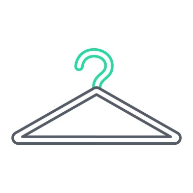 Askı simgesi. Web için kıyafet vektör sembolünün basit bir illüstrasyonu