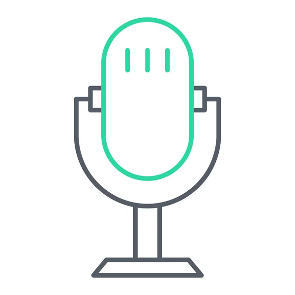 Microfono Icona Vettoriale Illustrazione — Vettoriale Stock