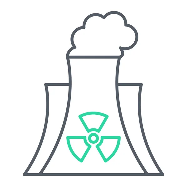 Nuclear Power Plant Icon Vector Illustration — Stock Vector