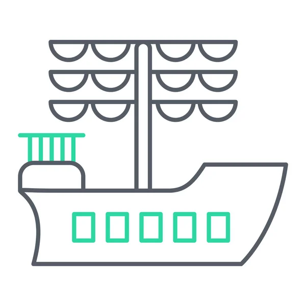 Ilustração Vetorial Barco Pirata — Vetor de Stock