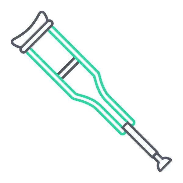 Medical Syringe Icon Outline Illustration Crutches Vector Line Icons Trendy —  Vetores de Stock